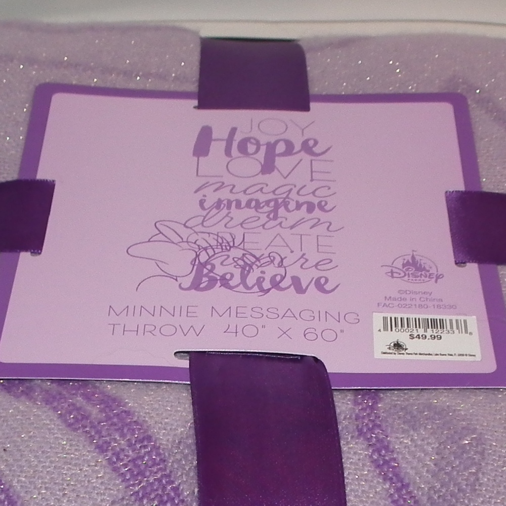 MINNIE MESSAGING THROW 40''X60''